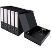 HUA JIE A4 Storage File Boxes Plastic Archives Cases with