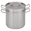 Royal Industries Double Boiler with Lid, 8 qt, 9.4" x 7.5" HT, Stainless Steel, Commercial Grade - NSF Certified