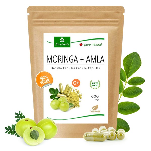 Moringa + Amla Capsules 600 mg - Immune System and