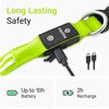 Tractive LED Light Up Dog Collar USB Rechargeable Waterproof (Green)
