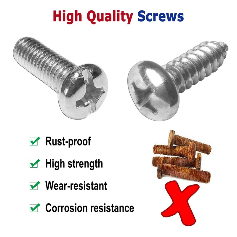License Plate Screws -Carbon Fiber Pattern Printing, Plastic License Plate