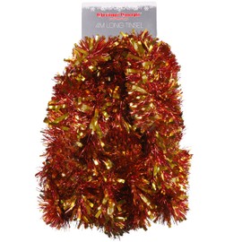 Christmas Concepts® 4m Metre Chunky/Fine Christmas Tinsel - Christmas Decoration Tinsel (RED & GOLD)