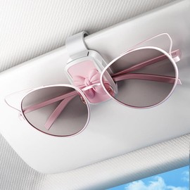 Berfi Life Sunglasses Holder for Car Visor, Car Eyeglass Clip with Strong Grip, Glasses Clip for Sun Visor, Automotive Visor Organizer Accessories for Women