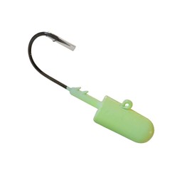 Glow Fish WOW!® 8oz Bullet Jighead with 32786 MUSTAD 10/0 Hook 2X Strong Black Nickel Hook Jig Heads