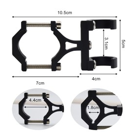 Biqing 1PC Motorcycle Handlebar Front Hook,Aluminum Alloy Electric Bike Hanging Bag Claw Hook Motorcycle Helmet Holder Hook Double Hook 18-44mm,Black