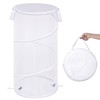 BATTOO Large Collapsible Laundry Basket with Lid Foldable Mesh Pop