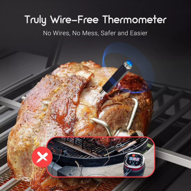 Tempwise Bluetooth Smoker Meat Thermometer Truly Wireless BBQ Thermometer 0~85℃/32℉~185℉