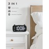 Radio Alarm Clock Besides with Bluetooth Speaker and Night Light,