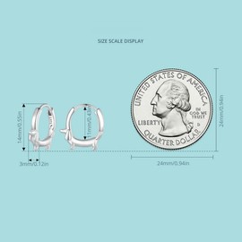 Dachshund Dog Huggie Hoop Small Earrings 925 Sterling Silver Puppy Dogs Ear Buckles Tiny Hoops Animal Cute Dainty Hypoallergenic Earring Fine Jewelry Gift for Women Pet Lover Bff