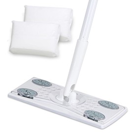 Eyliden Floor Wiper, Main Body, Wiper, Flooring Wiper, Joint Type, Wiper, Gray & White, Floor Mop, Flat Mop, Floor Cleaning Tool, 10 Dry Sheets