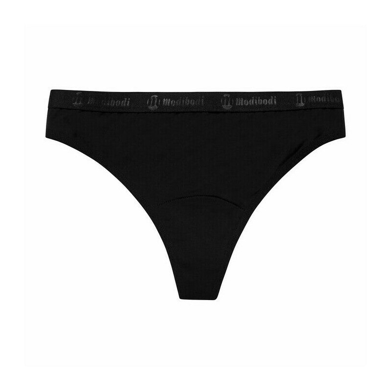 Modibodi Classic Thong Super Light - Black, Size 12