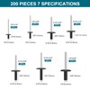 SATANTECH 200PCS Black Rivets Pop Rivets Assortment Kit, Large flange