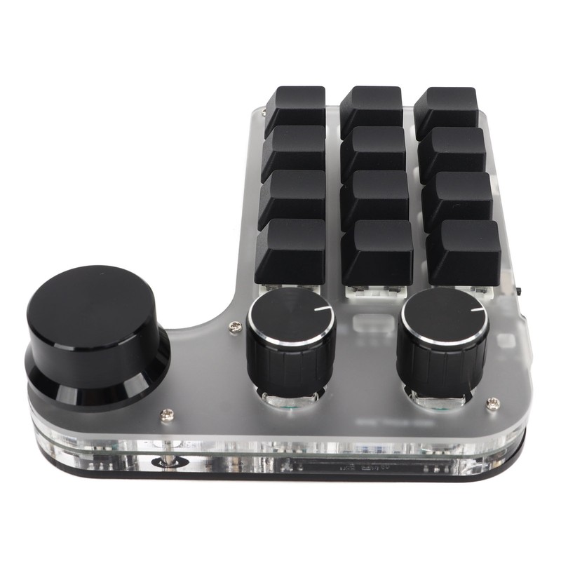 Programmable Keyboard with RGB 3 Knob 12 Keys 2.4G USB