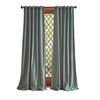 Martha Stewart Naples Chenille Solid Back Tab Window Curtain Panel