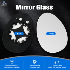 Aritoxy Driver Heated Mirror Glass Fit for Mini Cooper 2007 2008 2009 2010 2011 2012 2013 2014 2015, Left Side Mirror Replacement 51169803193 51162755626