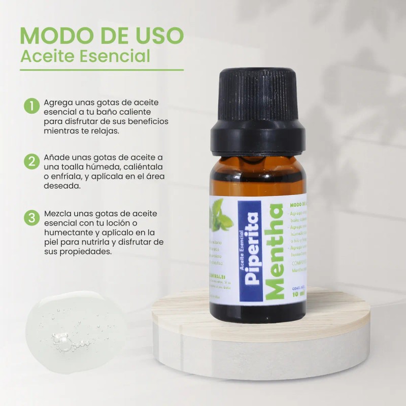 Aceite Esencial De Menta Piperita Concentrado Puro 100%