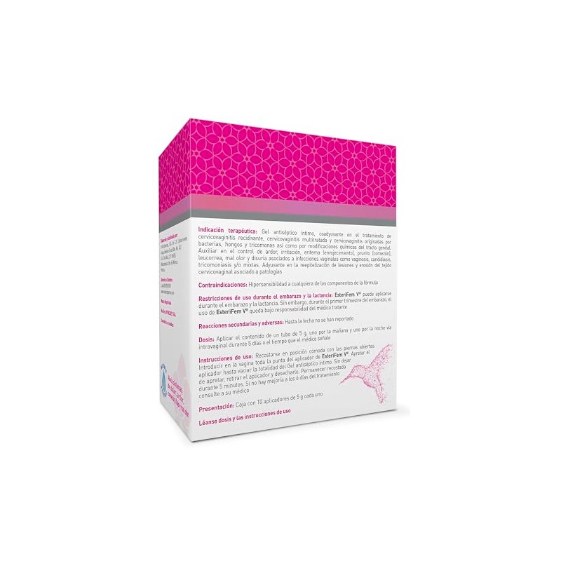 Esterifem Gel Intimo Antiséptico Infecciones Vaginales Aplicadores