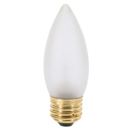 Satco S3234 120V Medium Base 25-Watt B11 Light Bulb, Frosted