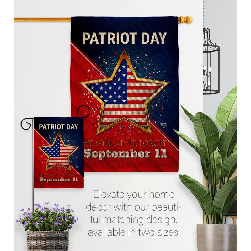 Ornament Collection Never Forget 9/11 Burlap Garden Flag Set Mailbox