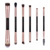 Docolor Set Brochas Ojos Doble 6 Pzas Rose Gold X