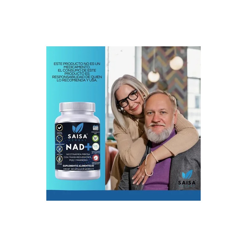 Nad Advanced Complex 100 Cápsulas Nicotinamida Ribósido Resveratrol Pqq Magnesio
