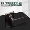 GOBEKOR 10 Pack Oil Rubbed Bronze Dummy Lever Door Handle