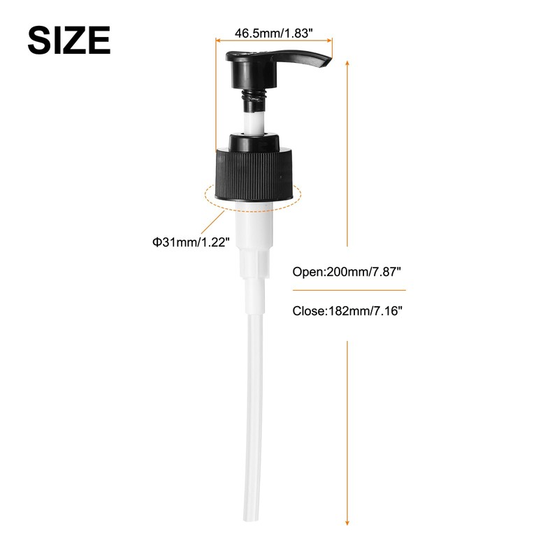 sourcing map 6Pcs Liter Pump Dispenser, 28/410 Universal Shampoo Container