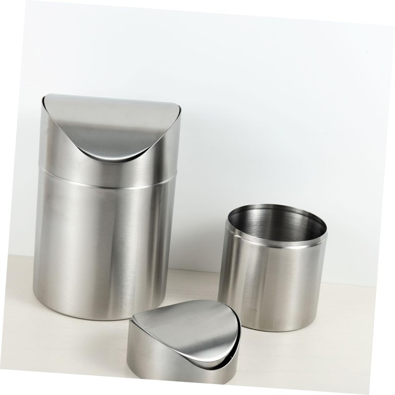Levemolo Garbage Can for Car Mini Trash Bin Stainless Steel