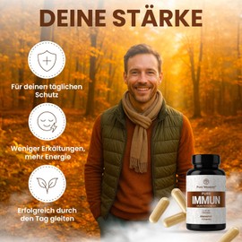 Pure Mastery Pure Immune - Vitamin C + Vitamin D3 High Dose (2000 IU) + Vitamin K2 (K2VITAL) - Strengthen Immune System, Support Bones & Muscles - 90 Vegan Capsules, 3-Month Supply