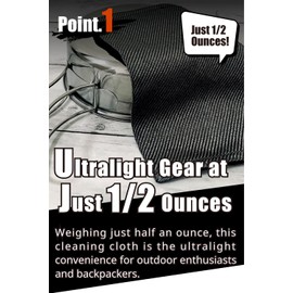 olnamo Ultralight 1/2oz Scrubber 316L Stainless Steel Cloth Heat Resistant 1200℉ Ultra-Durability Quick-Drying & Sterilization Backpacking Camp Hiking Trekking