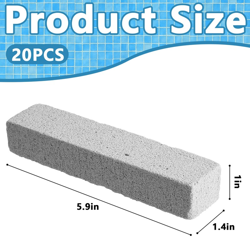 Adnee 20 Pcs Pools Pumice Stone - Pool Cleaning Block