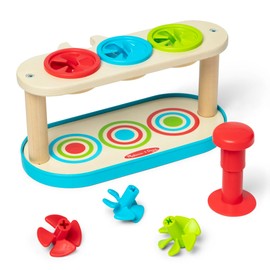 Melissa & Doug Match & Push Spinning Tops Developmental Skills Toy for Girls and Boys 2+ - FSC-Certified