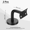 uxcell 2Pcs Stainless Steel Hand Rail Brackets, 2.4" Curved Handrail
