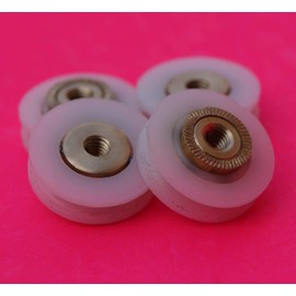 Replacement Shower Door Rollers/Runners/Wheels Grooved 19mm Diameter (19mm-8cs)