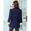 Genhoo Women's Open Front Long Sleeves Work Blazer Casual Buttons