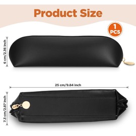 Pluzmecalm 1 Pcs Black Makeup Brush Case Travel Brush Holder Cosmetic Brushes Bag with Zipper Brushes Organizer Pouch for Women