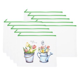 PATIKIL Sublimation Makeup Bags, 25 Pcs 9 x 7 Inch Canvas Heat Transfer Blank Cosmetic Bag Pouch Pencil Case for Travel DIY Crafts Gift Women, White Bags with Green Zipper