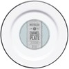 KitchenCraft Living Nostalgia Enamel Breakfast Plate, White/Grey, 24 cm (9.5