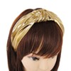 axy Wide Headband with Knot Metallic Colour – Women's Headband