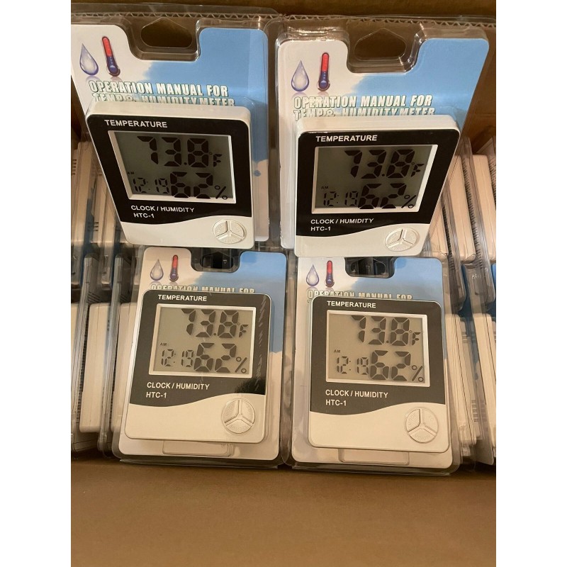 HTC 5 Piece Hygrometer Thermometer Temperature Humidity Meters HTC-1 W/Alarm