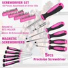 ValueMax Home Tool Kit with Cordless Lithium-ion Drill, 237-Piece Pink