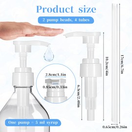 Giantree Pack of 2 Soap Dispenser Pump Head, Soap Pump Dispenser, 28 mm Thread Reusable Soap Dispenser Replacement Pump Plastic Pump Head for Lotions Conditioner Shampoo