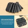 6 Pack 3 Inch x 3 Inch Door Hinges, 5/8"