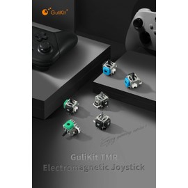 GuliKit TMR Magnetic Joystick Replacement Kit for Switch Pro Controller,Anti-Drift Electromagnetic Stick Repair Module with Thumbstick Caps, Soldering Required