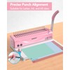 MAKEASY Binding Machine, 21-Hole, Comb Binding Machines with 100PCS Comb