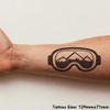 'Ski Goggles' Temporary Tattoo - Water Resistant, Skin-Safe, Non-Toxic Transfer