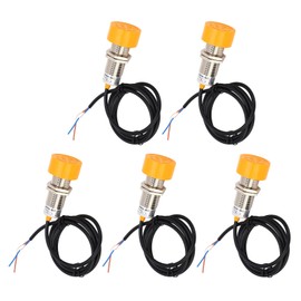 5 Pcs Proximity Switch PNP Normally Open 20mm Detection IP65 Waterproof Round Proximity Sensor Detector 90‑250VDC