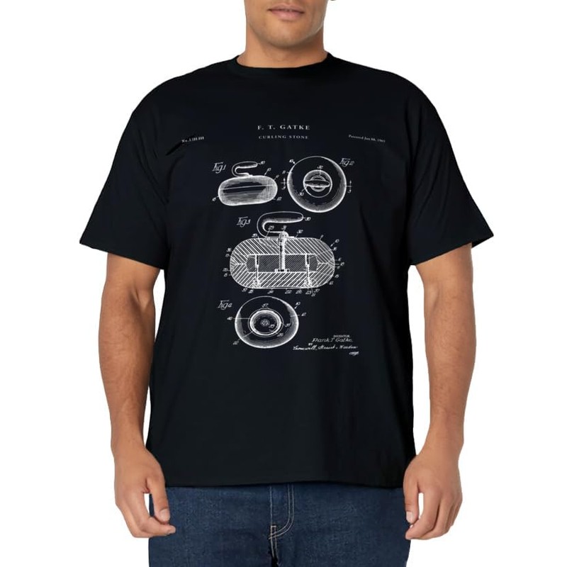 Curling Patent - Stone T-Shirt