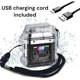 NIVEK Dual Arc Electric Plasma Lighter, USB-C Rechargeable, Waterproof & Windproof with Flashlight, Power Display, Portable Outdoor Pocket Gadget with Lanyard & Gift Box (Black)