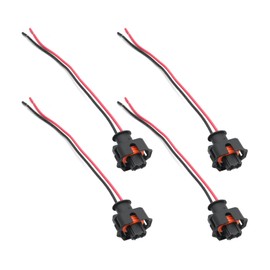 Ollanoos 4Pcs Injector Connector Plug Pigtail, 2 Pin Pre Wired Diesel Injector Plug Replacement for Vauxhall Vivaro 1.9 CDTI Injectors Replaces 1928403874